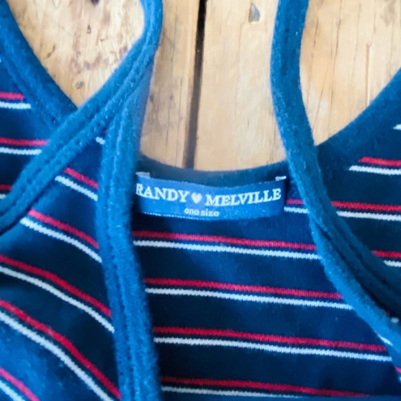 Brandy Melville Faye Striped Navy Tank - Picture 2 of 6